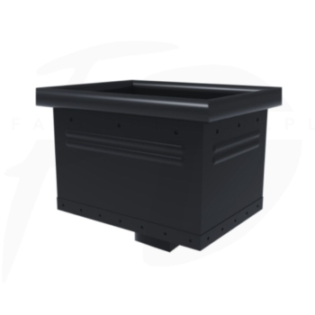 Kosz zlewowy do systemu rynnowego Krop Stal Kwadrat w kolorze czarnym